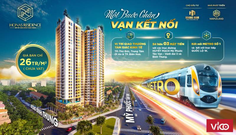 Bán Căn Hộ Honas Residence Liền Kề Thủ Đức Giá Chỉ 26 Triệu, Căn Hộ Có 3 Mặt Tiền Ở Dĩ An.