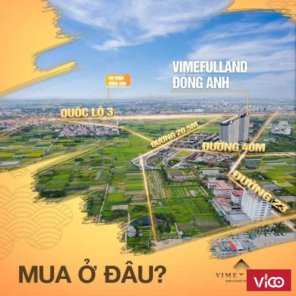 Quy hoạch 15 căn Biệt thự lâu đài tại khu đô thị kiểu mẫu Vimefulland Đông Anh