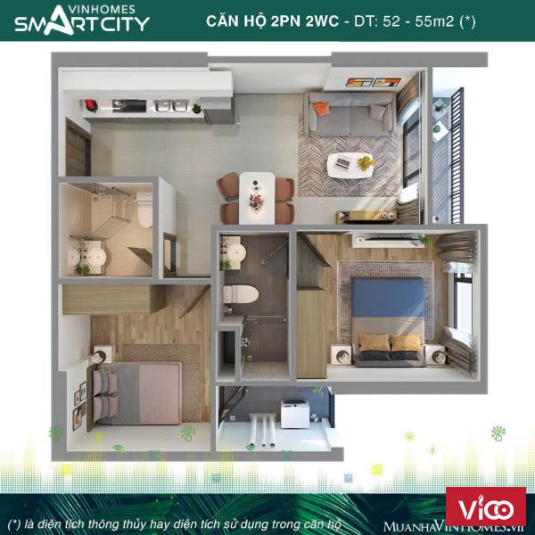 Smart City 2N1WC cắt lỗ 1,6 tỷ