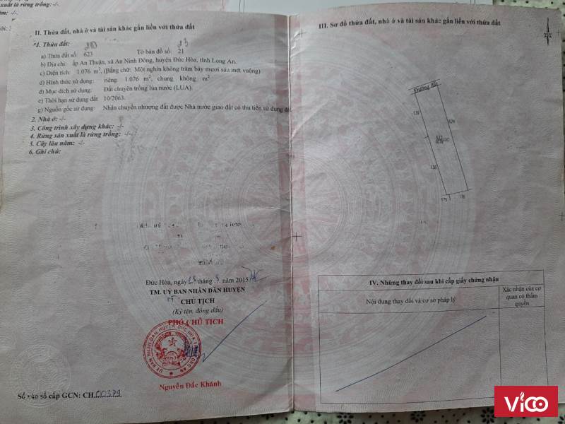 BÁN ĐẤT TẶNG NHÀ CẤP 4 SIÊU ĐẸP XÃ AN NINH ĐÔNG, ĐỨC HÒA, LONG AN.