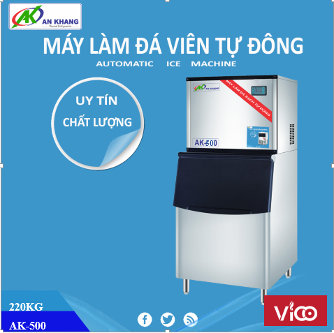 máy đá viên trữ lượng 220kg/24h