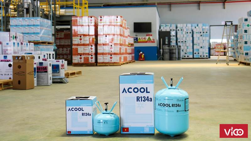 Phân phối gas lạnh R134 loại bình lớn và nhỏ