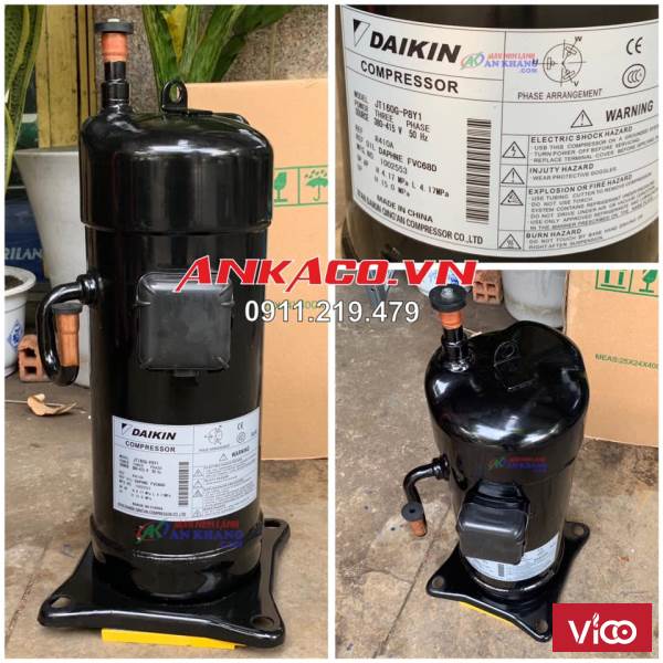 máy nén daikin 5hp JT160 gas R22, R410