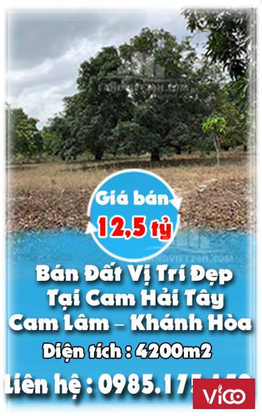 Cần Bán Đất Vị Trí Đẹp Tại Cam Hải Tây Cam Lâm Khánh Hòa