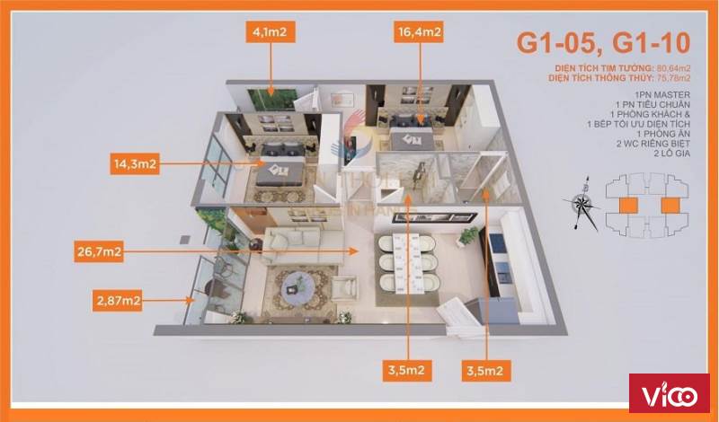 Cơ hội cuối cùng sở hữu căn 2PN 75m2 view Vinhomes Harmony giá 2.6tỷ, ck 7%, vay 70% LS 0% 15 tháng