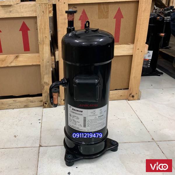 lắp đặt máy nén daikin JT170 gas R22 và R410