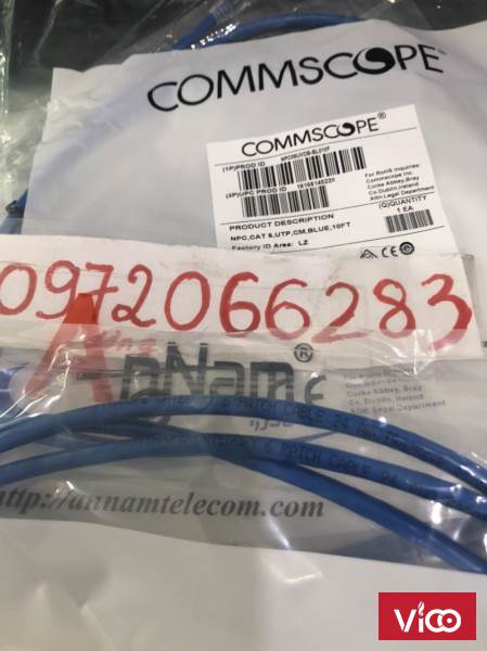 Dây nhảy patch cord 3m Cat6 Blue (NPC06UVDBBL010F) commscope