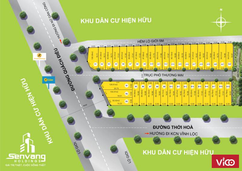 Bán Nhà Phố Cao Cấp Sen Vàng Town Vĩnh Lộc A
