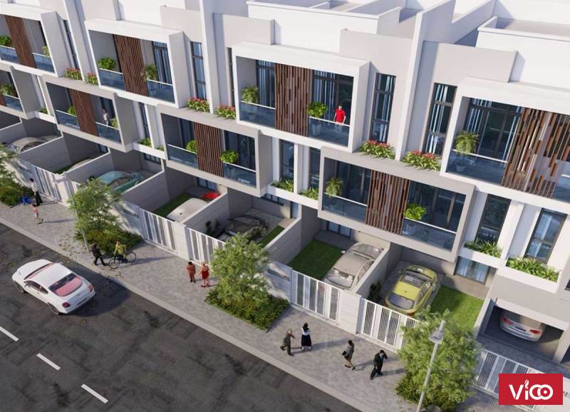 Nhà phố 1 trệt 3 lầu, 205m2 sàn, đối diện công viên 3ha Picity