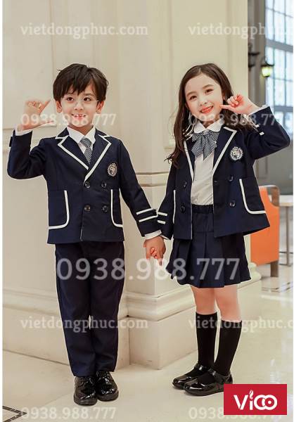 Xưởng nhận may đồng phục học sinh Tiểu học theo size, giá rẻ