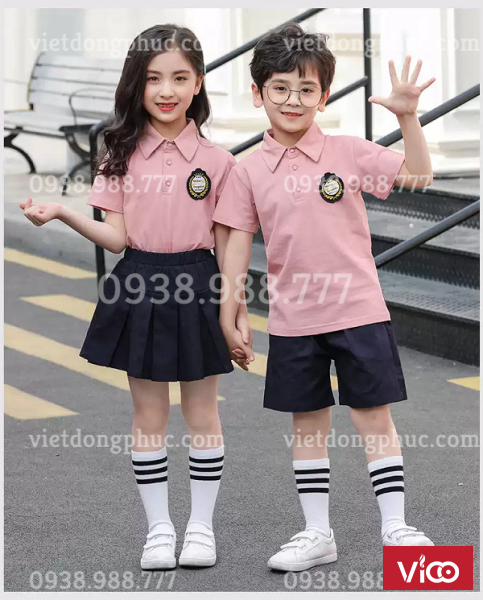 Xưởng nhận may đồng phục học sinh Tiểu học theo size, giá rẻ