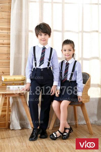 Xưởng nhận may đồng phục học sinh Tiểu học theo size, giá rẻ