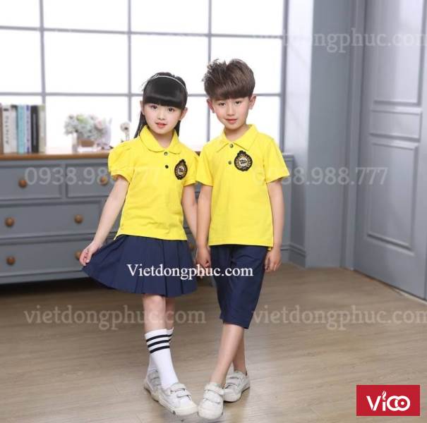 Xưởng nhận may đồng phục học sinh Tiểu học theo size, giá rẻ