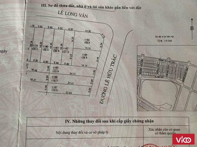 Chính chủ bán gấp lô góc 2MT Phường Long Tâm Tp Bà Rịa. S149m2 Sổ riêng tên chỉ 5tỷ250