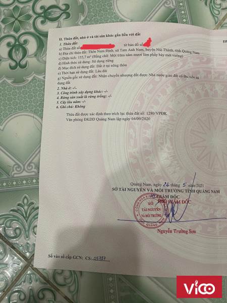 BÁN ĐẤT QUỐC LỘ 1A ĐỐI DIỆN UBND XÃ TAM ANH, CHU LAI, NÚI THÀNH, QUẢNG NAM ĐÃ CÓ SỔ