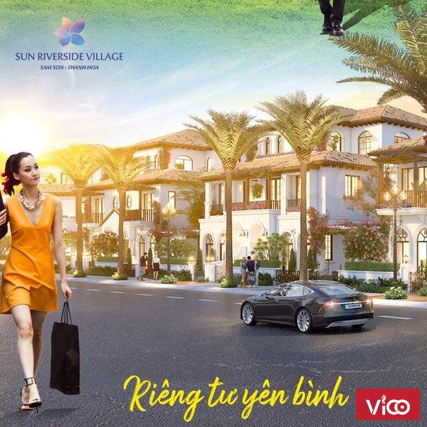 Hot Sun Riverside Sầm Sơn bán BT đơn lập 300m2 thiết kế 3 tầng