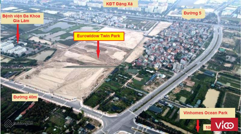 Chính thức nhận đặt chổ các lô liền kề mặt đường 17 22m đẹp nhất dự án EUROWNDOWN TWIN PARK