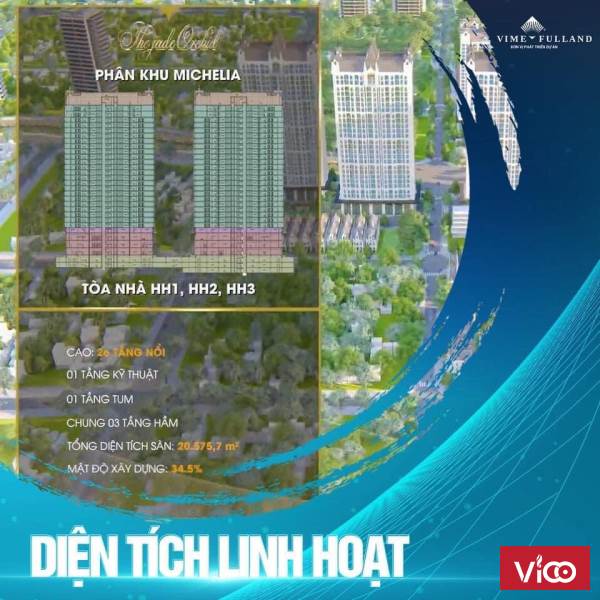 Diện tích căn hộ đa dạng phù hợp với đại đa số các hộ gia đình