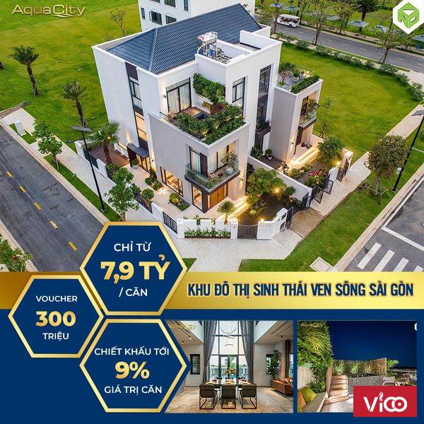 KĐT Sinh Thái AquaCity CK ngay 1 tỷ 4
