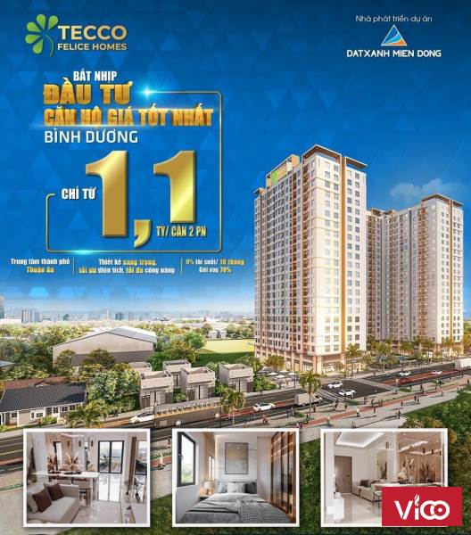 Căn Hộ Tecco Felice Home Giá Shock Trợ giá hậu đại dịch chỉ 22.9 triệu /m2