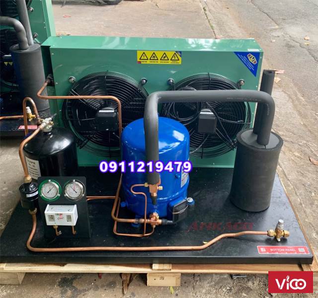 lên hoàn thiện cụm máy nén Danfoss 5hp MT64