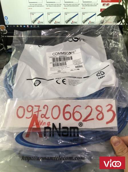 Dây nhảy patch cord 10m Cat6 Blue (NPC06UVDBBL035F) commscope
