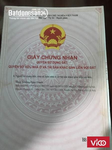 Chính chủ cần bán mảnh đất trục chính đường 88 cẩm lĩnh Ba Vì Hà Nội