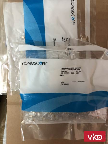 Hạt đầu bấm RJ11 Cat3 AMP/Commscope