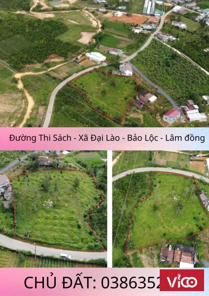 Bán đất mặt tiền đường Thi Sách Xã Đại Lào Bảo Lộc Lâm đồng, nở hậu hơn 3sào4.