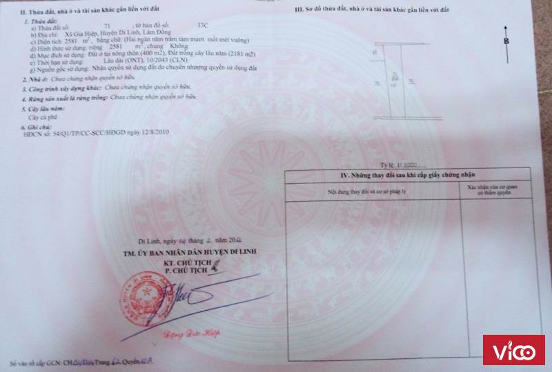 Chính chủ cần bán đất tại xã Gia HiệpHuyện Di Linh Tỉnh Lâm Đồng