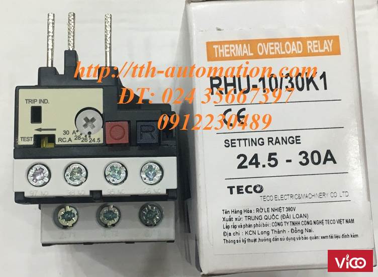 Rơ le nhiệt teco RHU10/30K1
