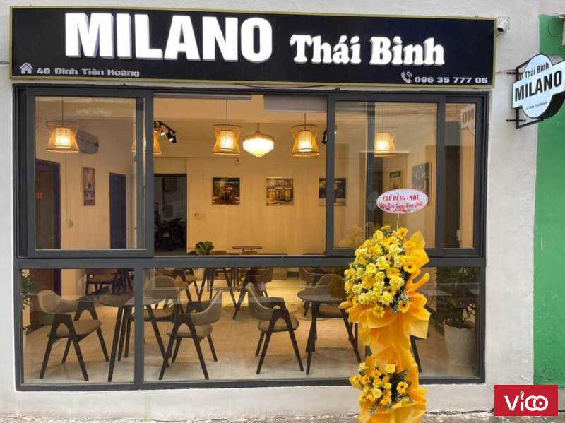 Bạn thích không gian lãng mạn và muốn ngồi thưởng thức cafe thì THÁI BÌNH MILANO là một gợi ý hay