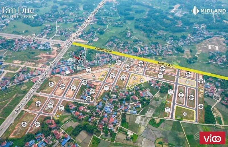 Bán nhanh lô góc 2 mặt tiền đường 9m, hướng đẹp, đối diện trường mầm non dự án Tấn Đức JSC Thị