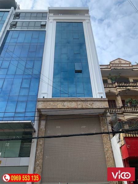 Cho Thuê Nhanh Tòa VP 9 Tầng Mặt Phố Hoàng Văn Thái.MT 7,4m. Giá 100tr/th