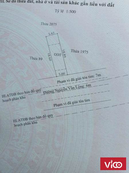 Bán Gấp đất gần Sông Sài Gòn DT 98m2 ngang 5m Giá 3.5 tỷ Bớt Lộc