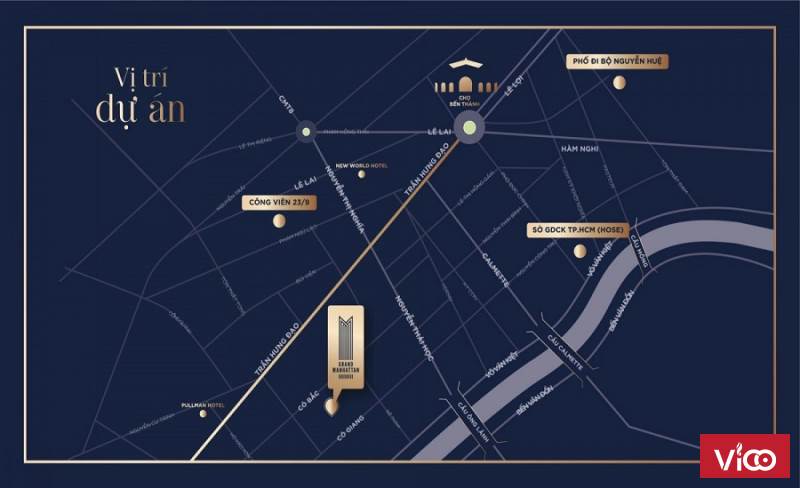 BÁN CĂN HỘ 2 PHÒNG NGỦ THE GRAND MANHATTAN QUẬN 1,THANH TOÁN 20% TỚI KHI NHẬN NHÀ, ÂN HẠN LÃI GỐC