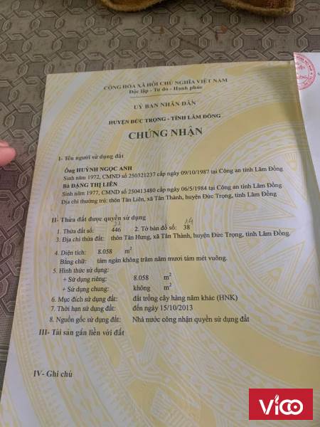 Gia đình cần bán miếng đất Trồng cà phê lâu năm ngay cạnh khu dân cư thuộc xã Tân Thành, Huyện Đức