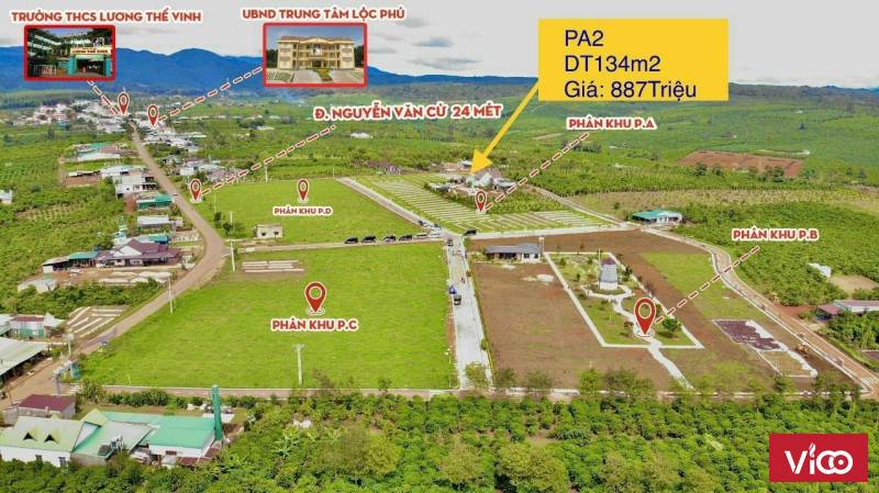 Cần bán gấp lô Đất Thổ cư mặt tiền đường Nguyễn Văn Cừ, Bảo Lộc sổ hồng riêng, khí hậu như Đà Lạt