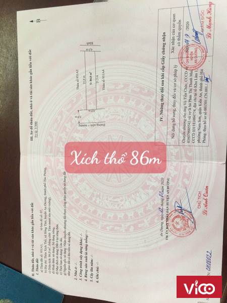 Bán lô đất siêu đầu tư Xích thổ Hồng Thái An Dương Hải Phòng