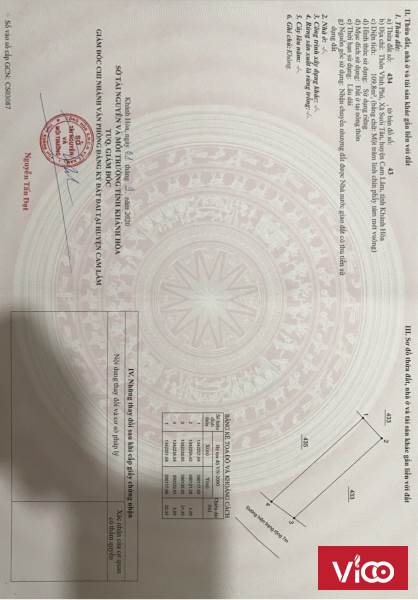 Duy nhất còn lại Lô 109,8m2 sát khu Công Nghiệp Suối Dầu , giá tốt nhất thị trường