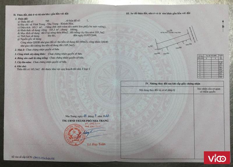 LÔ ĐẤT ĐẸP NGAY KHU TRUNG TÂM XÃ VĨNH TRUNG GIÁ ĐẦU TƯ
