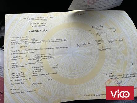 CHÍNH CHỦ cần bán đất Thôn Cẩm La, xã Thanh Sơn, Kiến Thụy, Tp Hải Phòng.