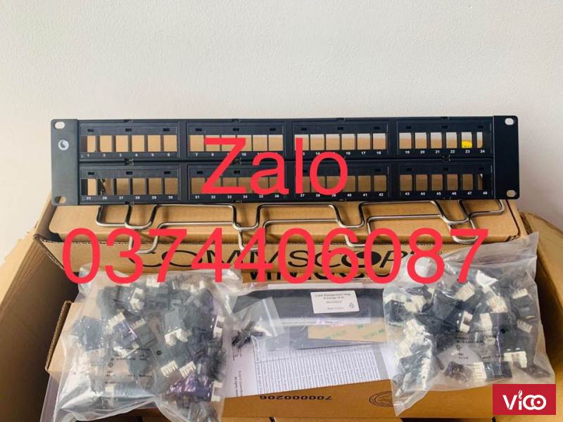 Thanh đấu nối patch panel 24 ,48 cổng cat5, cat6