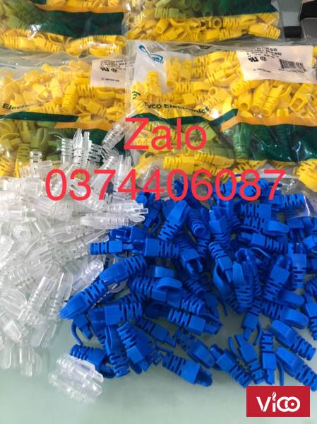 Đầu chụp mạng Cat6 màu xanh,vàng