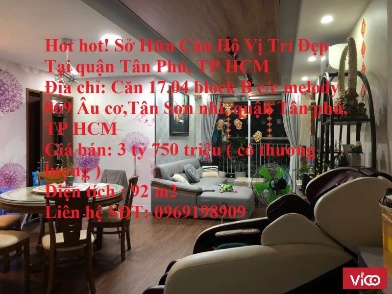 Hot hot! Sở Hữu Căn Hộ Vị Trí Đẹp Tại quận Tân Phú, TP HCM