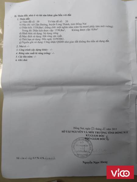CHÍNH CHỦ CẦN BÁN LÔ ĐẤT CỰC ĐẸP TẠI CẨM ĐƯỜNG HUYỆN LONG THÀNH ĐỒNG NAI.GIÁ CỰC TỐT