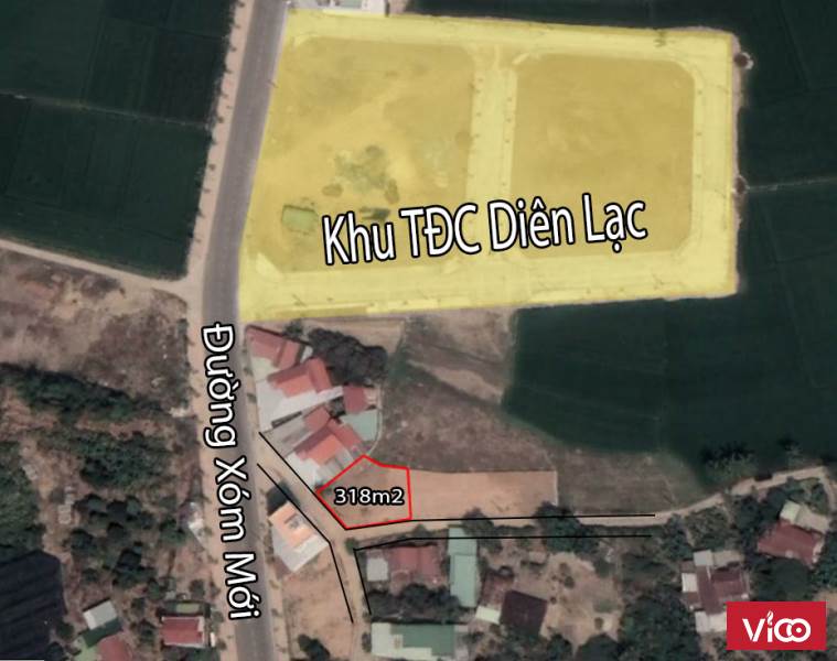 Bán đất Diên Lạc 2 mặt tiền 318m đường QH20m giá 2,4 tỷ