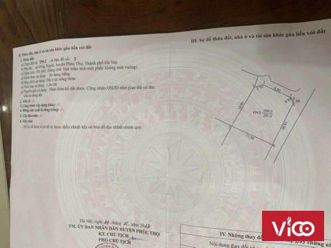 Tôi cần bán mảnh đất vuông vắn, tại Võng Nội, Võng Xuyên, Phúc Thọ, lô góc phân làm 3 lô đẹp, ô tô