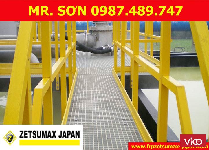 Tấm sàn frp grating, tấm sàn cốt sợi thủy tinh, kháng hóa chất Mới 100%.