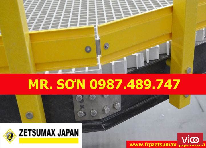 Tấm sàn frp grating, tấm sàn cốt sợi thủy tinh, kháng hóa chất Mới 100%.